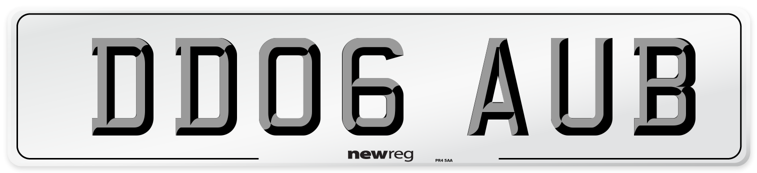 DD06 AUB Number Plate from New Reg